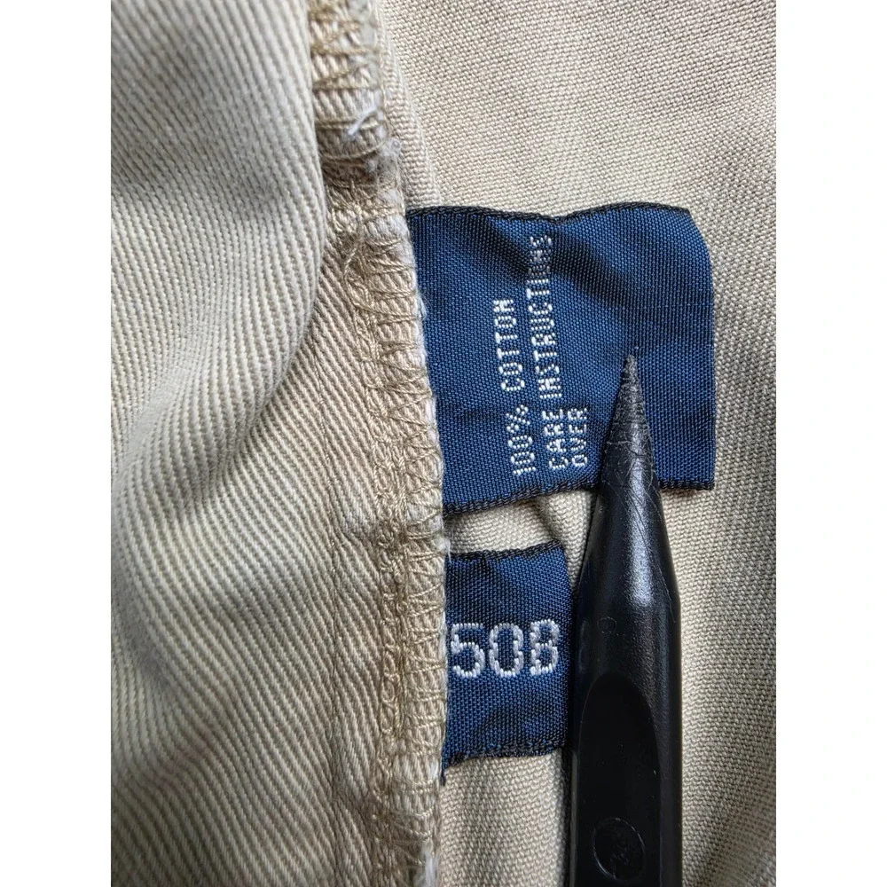 Polo Ralph Lauren Tyler Shorts Men's‎ 50B Beige 100% Cotton Pleated Slash Pocket
